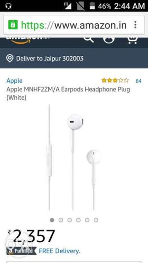 Iphone origenl earphone 100%.