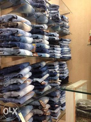 Jeans top jaggings tshirt lower.