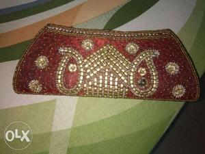 Red And Gold Clutch Bag