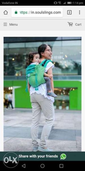 Soulsling Onbuhimo Baby Carrier Used only for 2