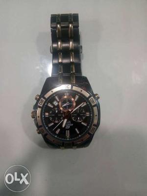 This watch is edifice Casio and this 3 months old