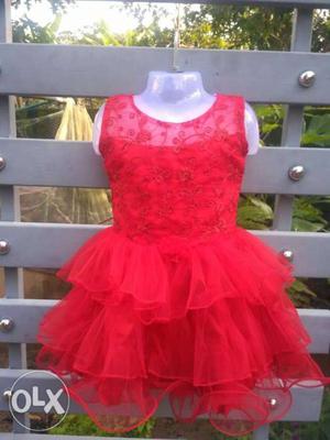 Women's Red Sleeveless Dress