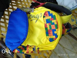 Yellow, Blue, Orange, Green, And Red Backpack