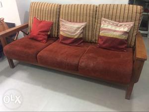 3 seater sofa of rubber wood