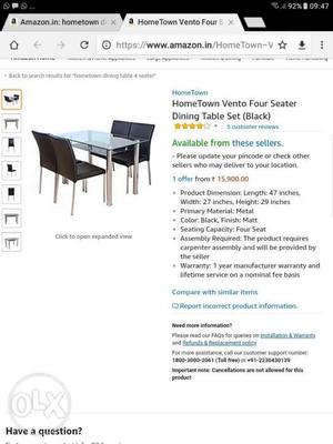 Buy new Dining table at 40% discount