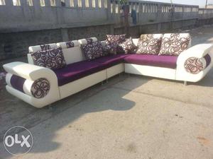 Elegant designer L shaped sofa set