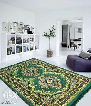 Ethnic Kashmiri Work Jute Carpets Material: Jute