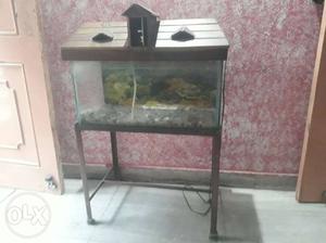Fish aquarium 2 feet × 1feet with metal stand nd