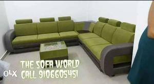 Green And Brown Sectional Couch