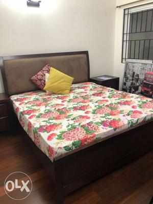 King Size Bed with Mattress Solid Wood Urgent Sale