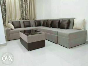 L shape stylish sofa comfortable seat