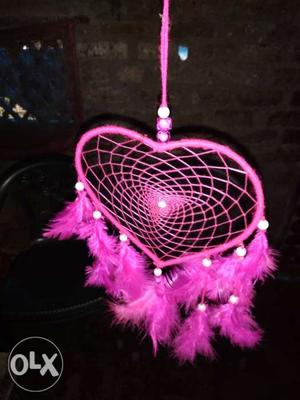 Pink Heart Dreamcatcher