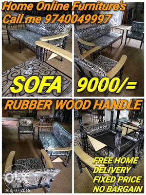 Sofa Set,sofa Brand New Rubber Wood Handle... 18