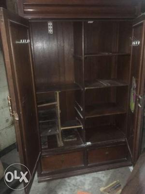 Teak wood antique big cupboard/ wardrobe in v good condition