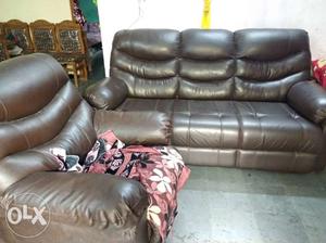 Three seater sofa and 1 seat is in neat condition