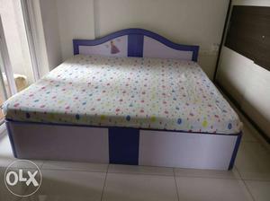White And Blue Floral Bed Mattress