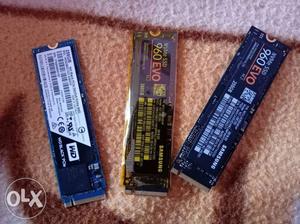 2 Samsung Nvme 250gb each and 1 wd NvMe 256gb ssd