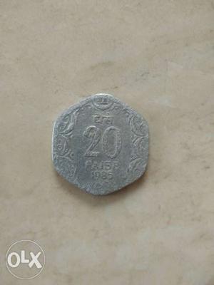 20 paise coin 33yrs old
