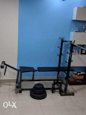 Bench Press, Dumbell, Rod, Weights - 40Kg