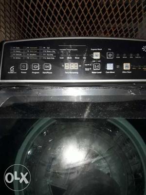 Black And Gray Samsung Front-load Washer