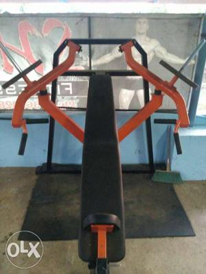 Black And Orange Metal Exercise Equipment