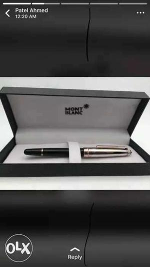 Black And Silver Mont Blanc Pen Box