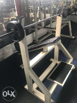 Black And White Inclined Bench Press