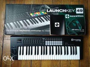 Black And White Launch Key 49 Novation Electric Keyboard