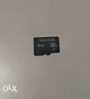 Black SanDisk 8 GB Micro SD Card