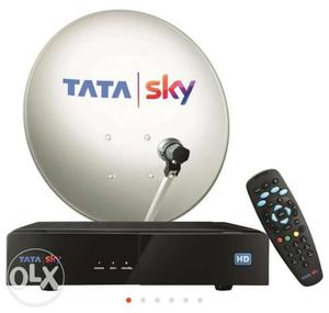 Black TAT Sky TV Box With Remote