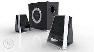 Branded computer speakers and woofer