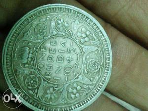 East India Company George 6 One Rupee Silver Coin