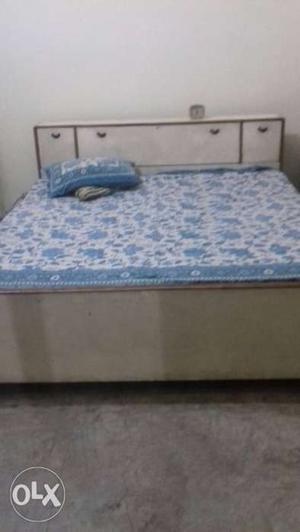 Furniture -double bed (box bed)with mattress. both in good