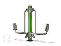 Gray And Green Exercise Equipment