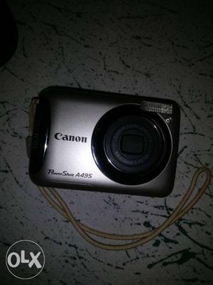 Gray Canon PowerShot A495 Point-and-shoot Camera