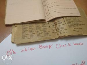 Indian bank old cheque book