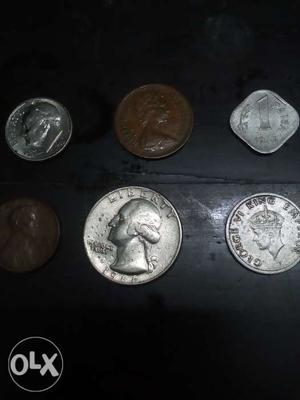 Old antique coins,QUATER DOLLAR,ONE