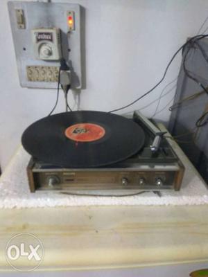 Philips Record Player with Speeker & Record