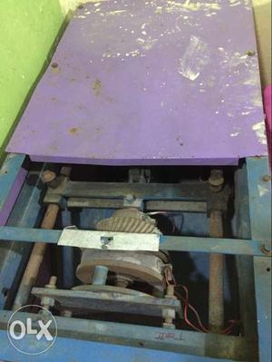 Purple And Blue Mechanical Machine