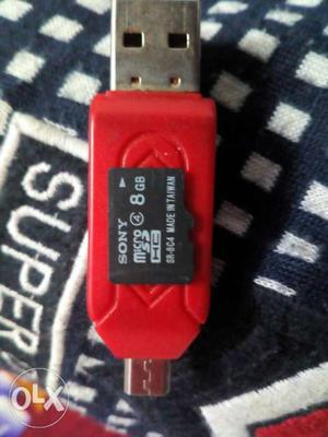 Red And Black HDMI To USB Adapter