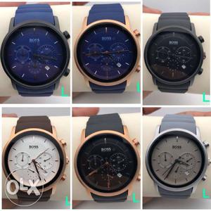 Six Boss Chronograph Watches