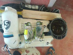 Ss kit bag+gloves+sg pad+double Thai+sherye helmet+ Kashmir