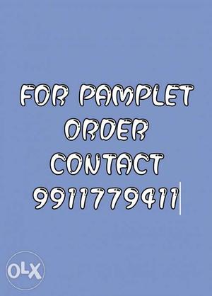 We make all types of pamplet visiting card