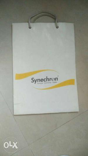 White Synechron Paper Bag