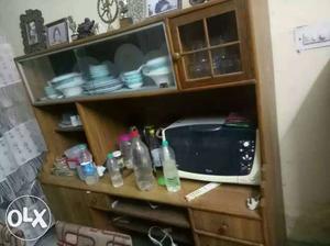 Wooden cabinet showcase good condition