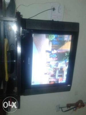 Black CRT TV Turn