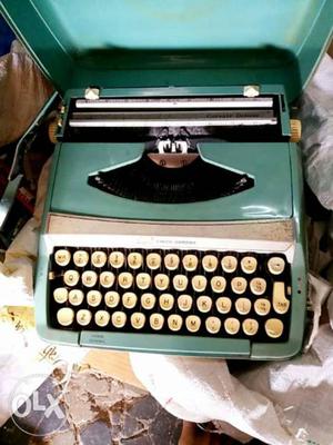Blue And Gray Typewriter