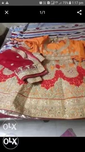 Bridal lehnga wear only few hours. almost new