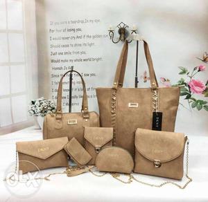 Brown 7-piece Bag Set