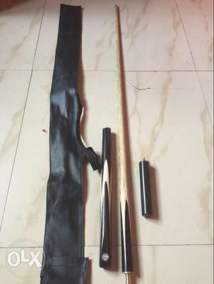 Brown And Black Cue Stick With Bag